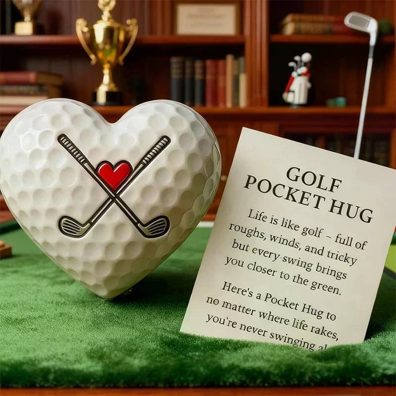 Abrasse de poche de golf, cadeau de golf inspirant avec carte de message encourageante, petit cadeau pour les amateurs de golf, cadeau de golf attentionné