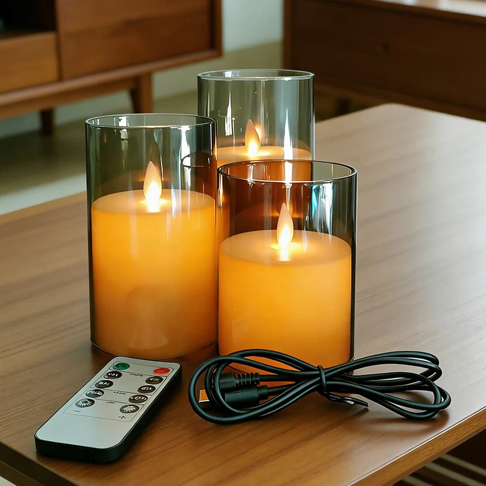 Bougie LED rechargeable par USB