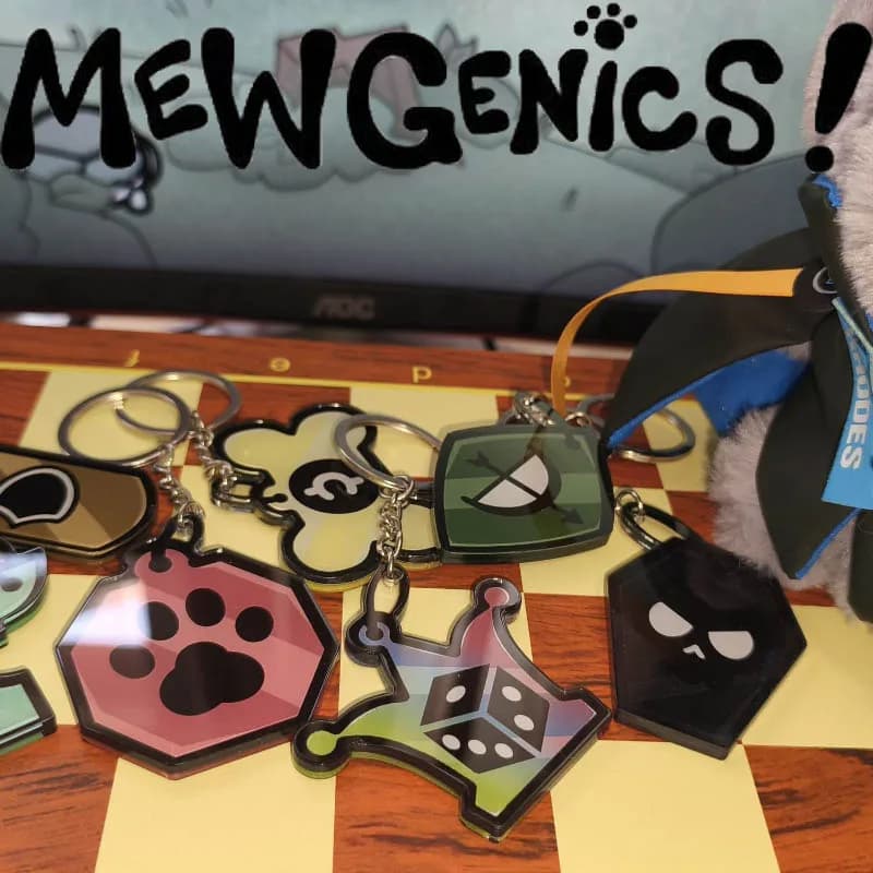 Porte-clés en acrylique Game Mewgenics Warrior Hunter Mage Rogue Tank Druid Monk Cosplay, accessoire de sac, ornement, accessoires de déguisement