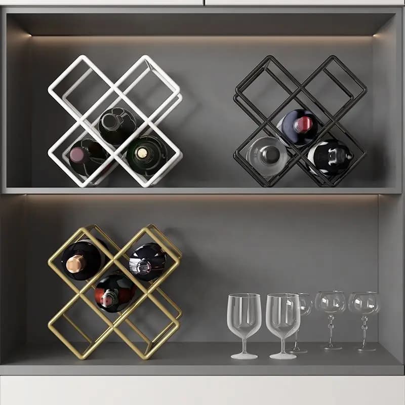 Casier à vin ménage lumière luxe losange treillis armoire à vin support de rangement bouteilles de vin support organisateur accessoires de barman