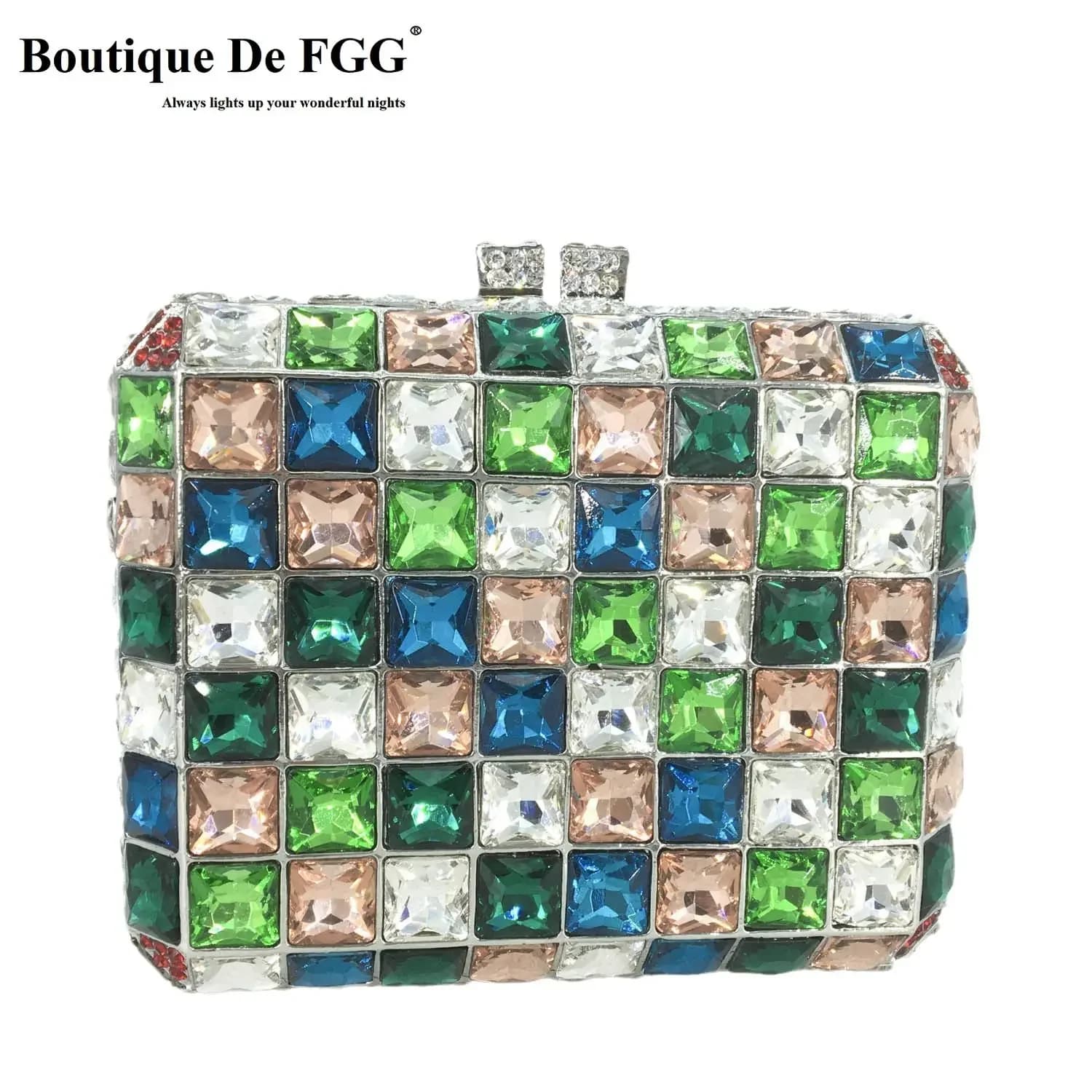 Bouotique De FGG Bling MINI bouteille De parfum forme femmes boîte De cristal pochettes Minaudiere sacs à main fête De mariage dîner sacs à main