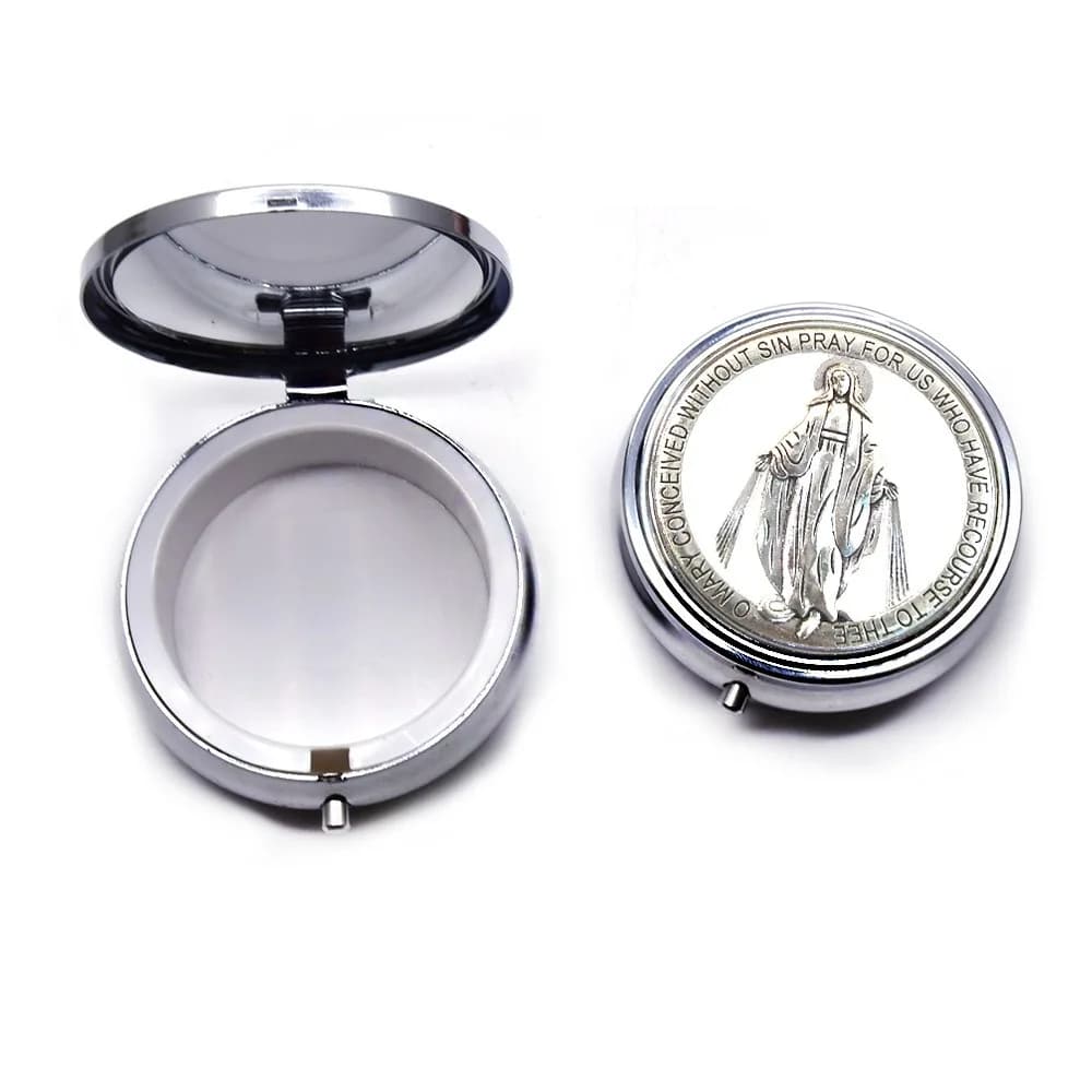 Boîte à bijoux religieuse rétro ronde élégante