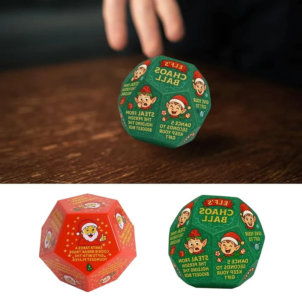 Cadeau de noël hilarant, jeu de fête d'échange, dés de noël, jeu de fête, cadeau d'échange du père noël, jeu de vérité ou de dés
