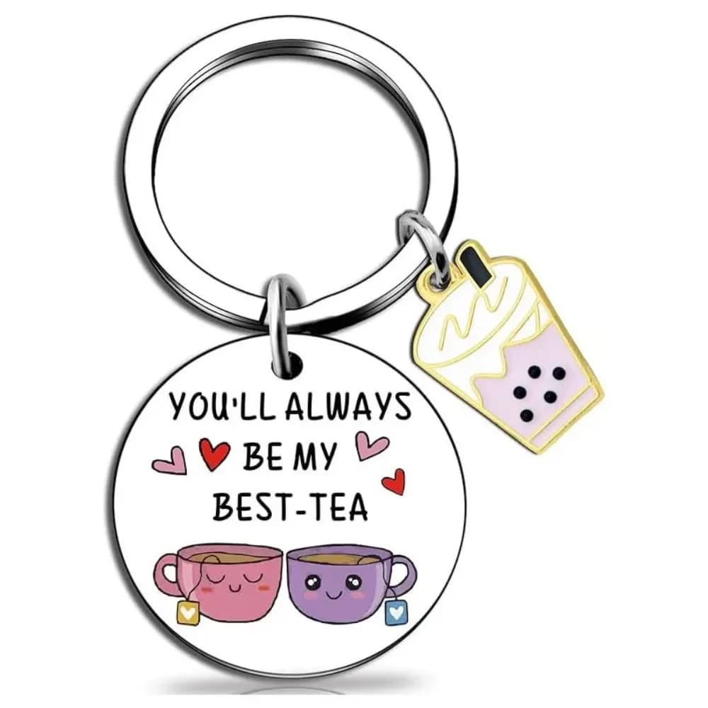 Meilleurs amis porte-clés cadeaux pour femmes amitié vous soyez toujours mon meilleur thé âme sœur Bff Bestie thé porte-clés porte-clés