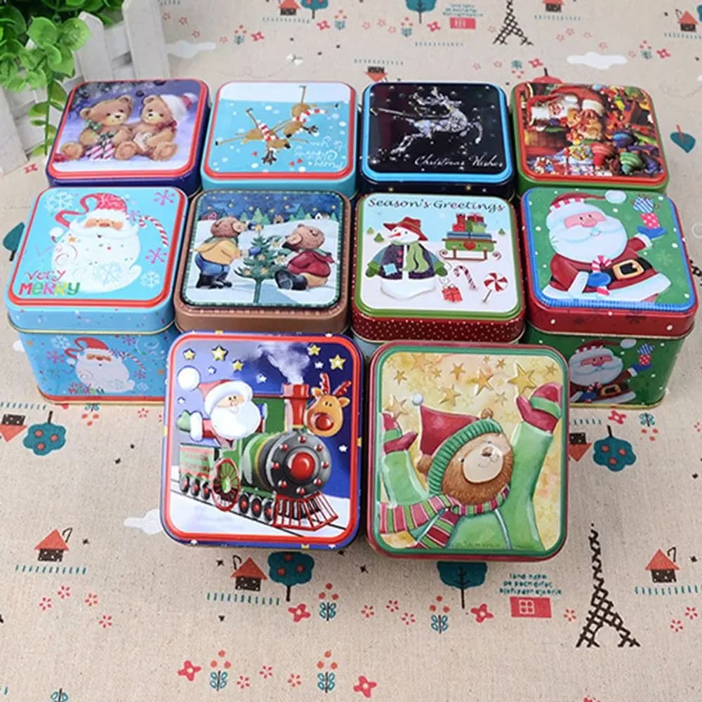 Boîtes à biscuits bonhomme de neige de noël, pot à bonbons, boîte-cadeau, fournitures de noël, boîte à bonbons, boîte de rangement, décorations de noël
