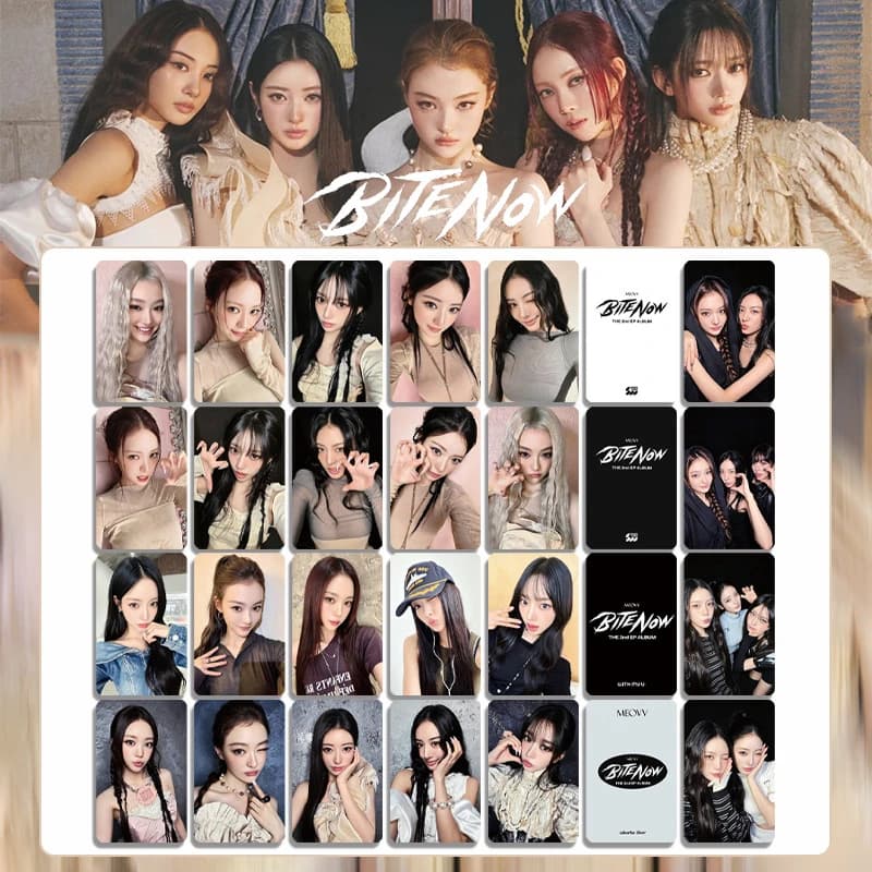 5 cartes photo LOMO du nouvel album du groupe de KPOP féminin populaire MEOVV « BITE NOW », cadeau jouet