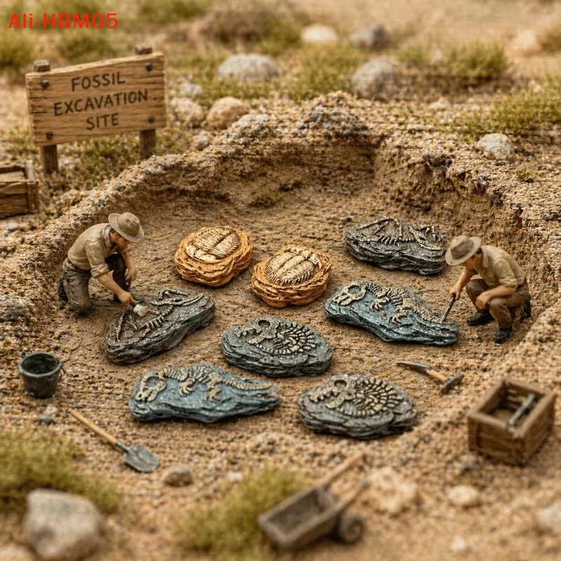 (HB05) 3/4/8 pièces Modèle de mini-fossile réaliste pour micro-paysage