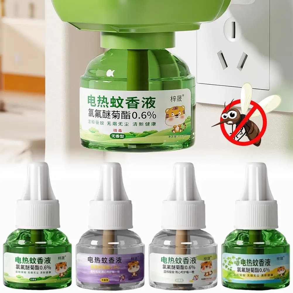 Liquide anti-moustiques pour diffuseurs électriques, répulsif domestique, non toxique, à brancher, anti-moustiques électrique sûr