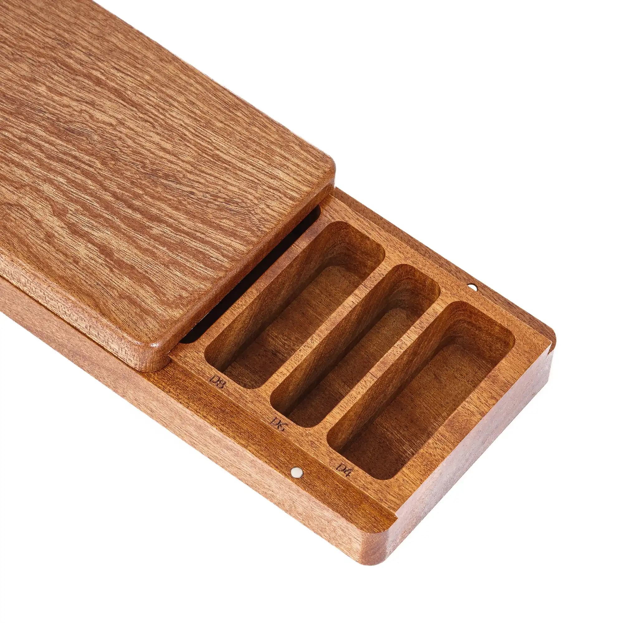 DND – boîte à dés rectangulaire en bois, mallette de rangement de dés, porte-dés pour 3 jeux de dés D & D de 16mm, RPG, jeux de table, boîte d'affichage de société