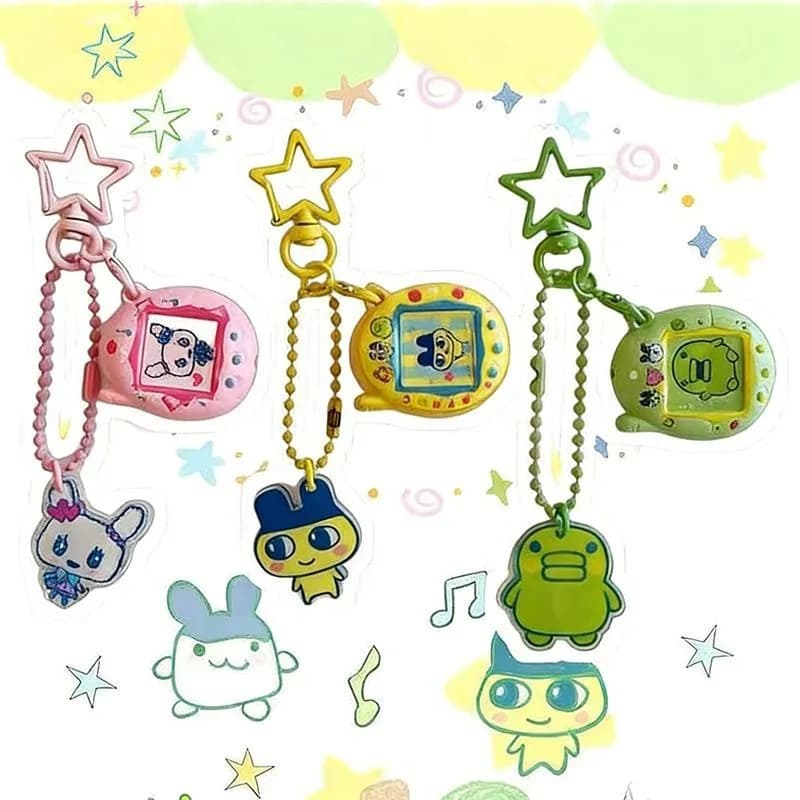 Breloque de téléphone Tamagotchi Mametchi, pendentif de sac Kuchipatchi mignon, porte-clés de dessin animé, joli ornement suspendu, accessoires