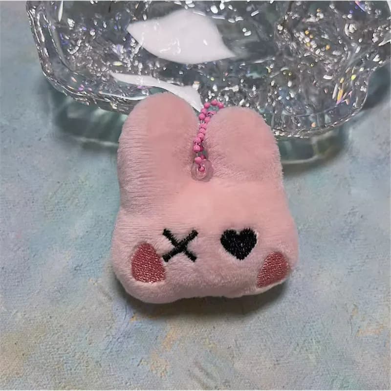 Nouveau Pendentif en Peluche Mini Lapin Kpop Noir Coréen RUKA ASA, Porte-clés Adorable pour Sac, Breloque, Accessoire de Bijouterie