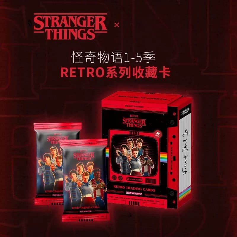 Cartes de collection rétro Stranger Things Saisons 1-5 2026 – Personnages rares de films et de séries télévisées