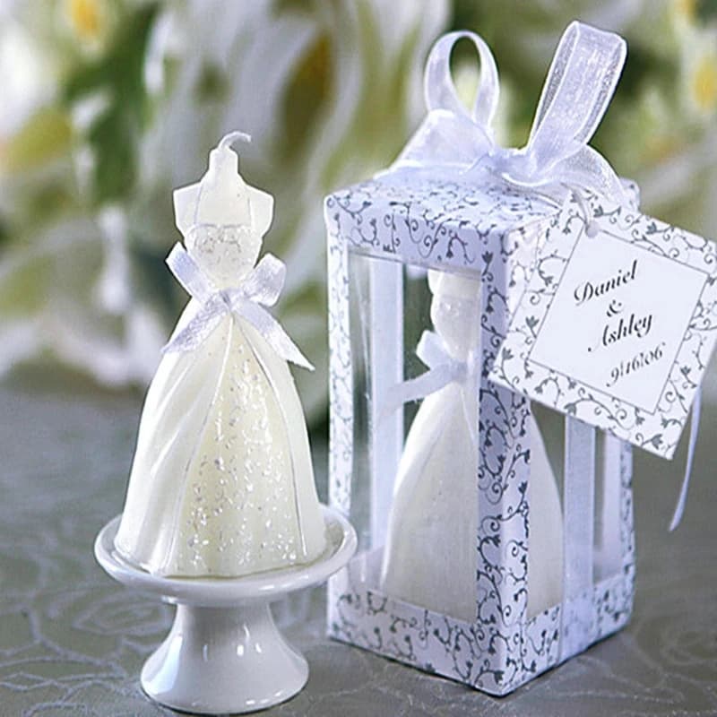 Bougie pour robe de mariée, 15 pièces, cadeaux de mariage pour invités, souvenirs de mariage