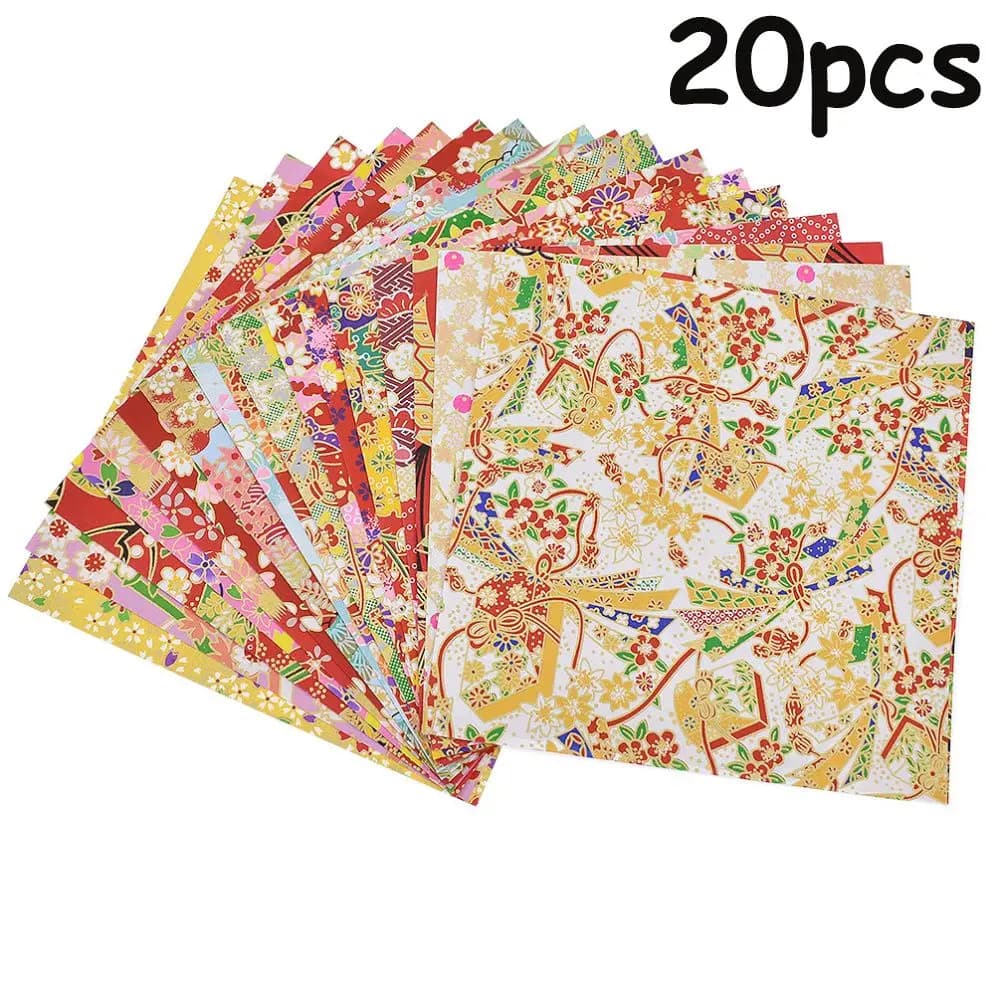 Lot de 20 fleurs décoratives pliables de style japonais