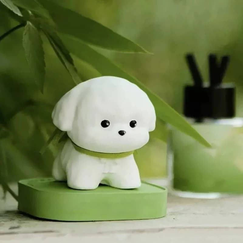 CA 1 pièce, nouveau diffuseur d'aromathérapie en forme de chiot mignon et dynamique, parfait pour la décoration de voiture, la décoration de la maison ou comme cadeau.
