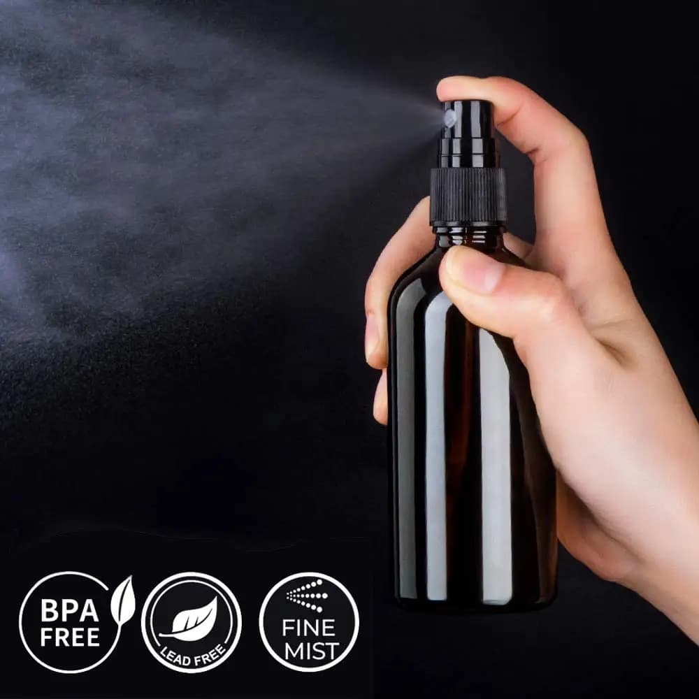 Bouteille de parfum en verre ambré de 5ml à 100ml, 1 pièce, pulvérisateur, bouteille d'atomisation, bouteilles rechargeables de voyage, conteneurs d'huile essentielle