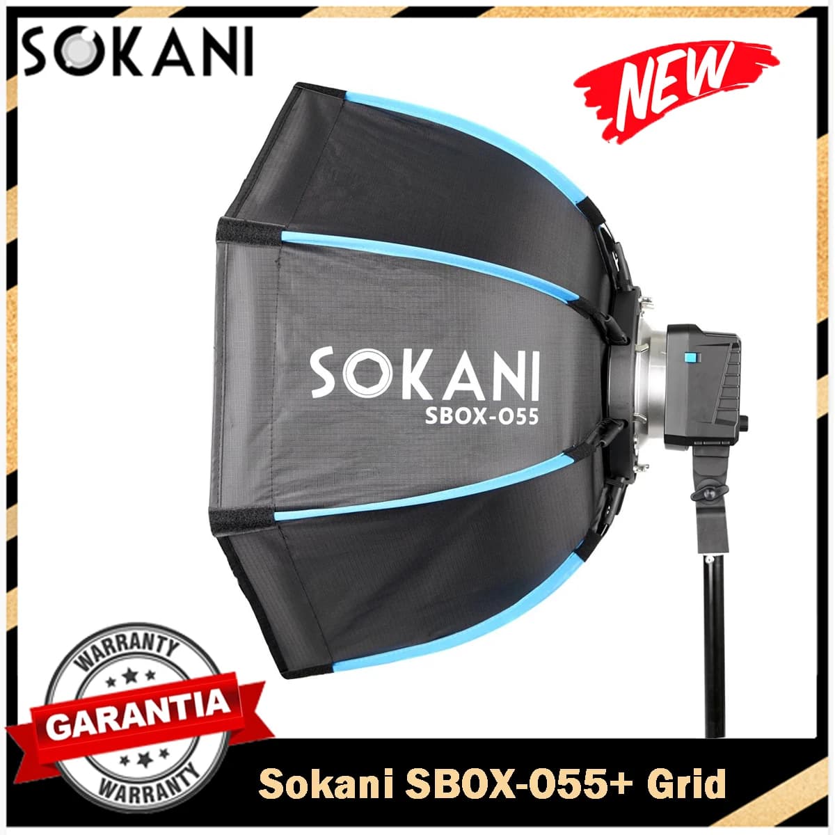 Sokani – boîte à lumière octogonale profonde pliable, support Bowens de 55cm pour Sokani X100 X60 Mini COLBOR CL60 Aputure 60X-S 200X-S, lumière vidéo LED