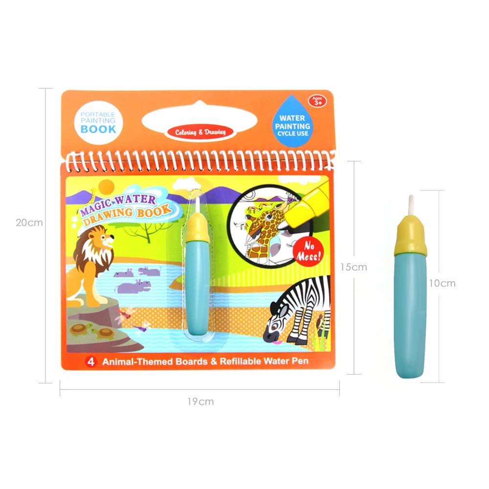 8 Types de dessin à l'eau magique, livre de gribouillage et stylo magique, peinture à colorier, planche à dessin, jouets éducatifs précoces, cadeau d'anniversaire pour enfant