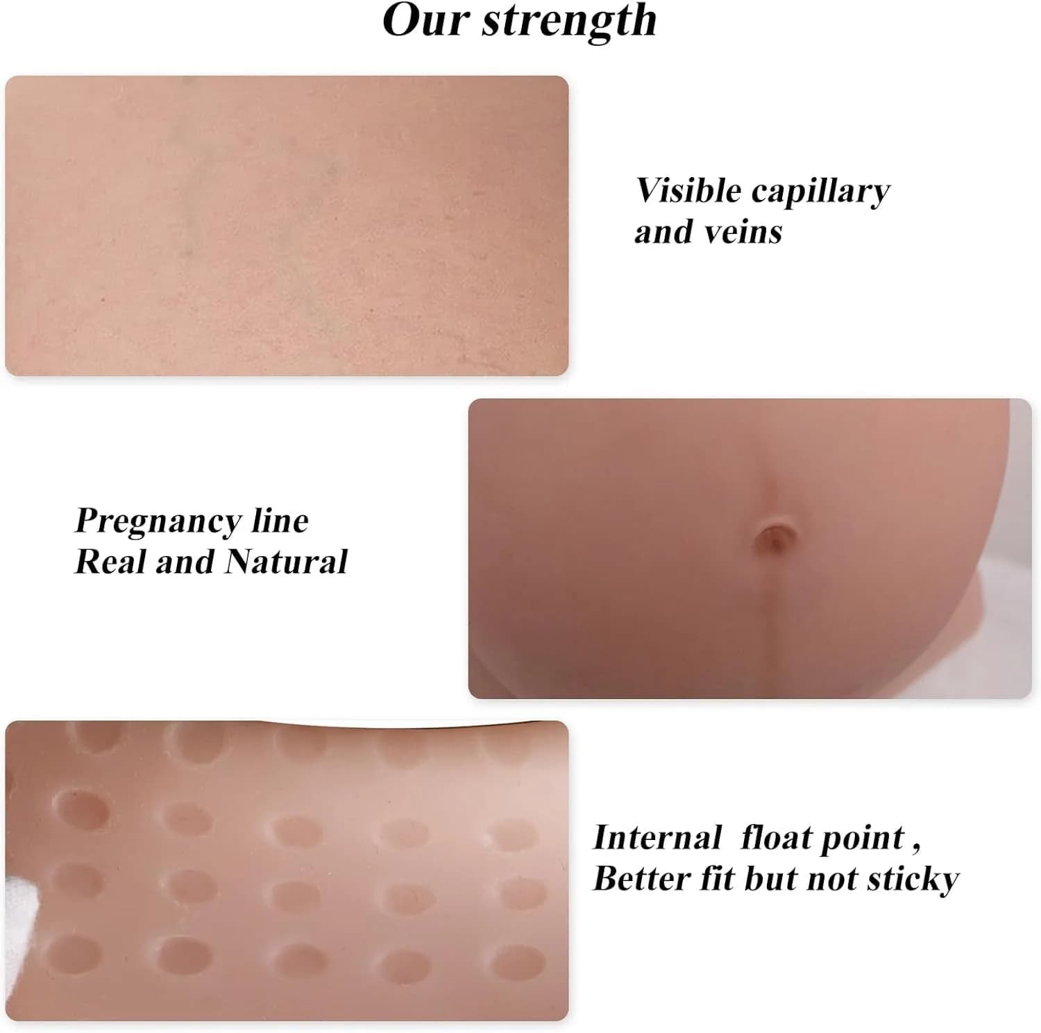 Version améliorée : Faux ventre de femme enceinte en silicone, pour grossesse factice, accouchement, photographie, accessoires de performance pour acteurs