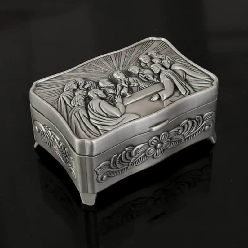 Boîte à bijoux carrée, organisateur de rangement pour montres et objets de valeur