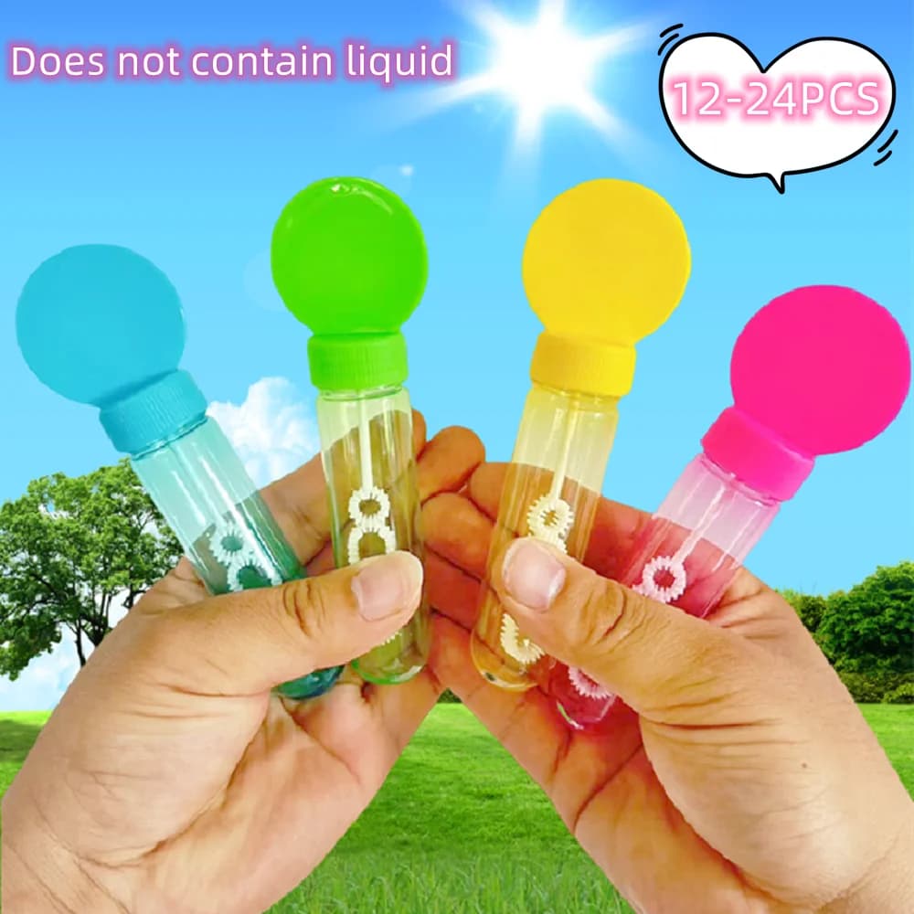 Tube à bulles sans liquide de 14cm, 12 à 24 pièces, cadeau pour fête d'anniversaire, mariage, invité, enterrement de vie de jeune fille, décoration, paquet cadeau de carnaval