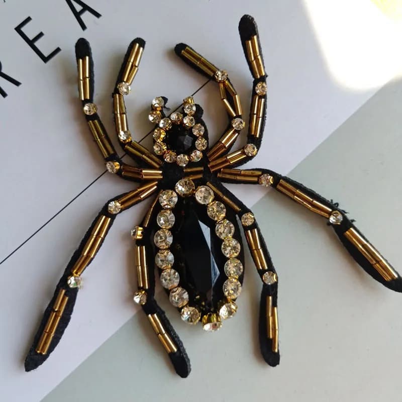 Patch de perles d'araignée une pièce, pull, chaussures, décor, bricolage, couture à la main sur les vêtements