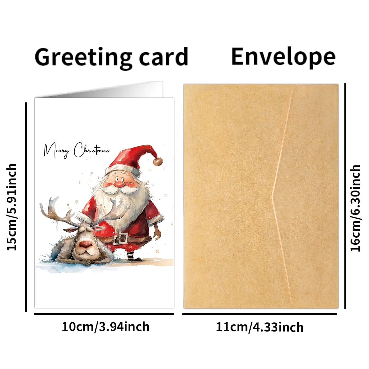 Cartes de vœux de noël avec enveloppes