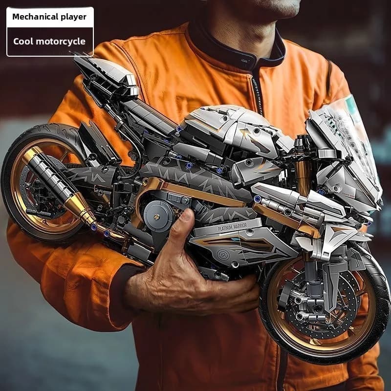 Nouveau modèle de moto, blocs de construction difficiles à assembler, jouet pour garçon, cadeau d'anniversaire de Gao Yan