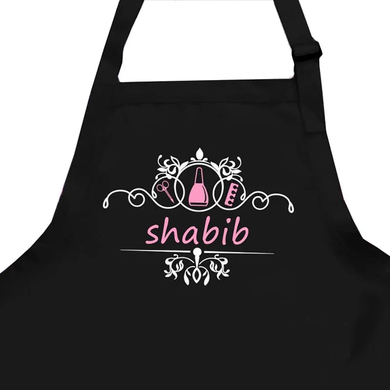 Tablier de technicien d'ongles personnalisé, manucure, vernis à ongles, coupe-ongles, salon de beauté, technologie des ongles, cadeau d'anniversaire de noël