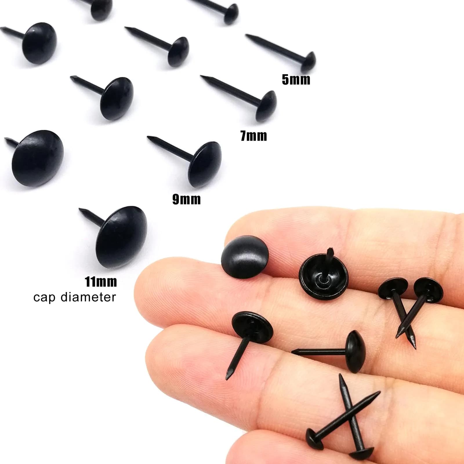 Coffre à bijoux en bois noir pour rembourrage de vin, boîte à bijoux, coffret cadeau, meubles, canapé, porte à chaussures, décor, goujon, punaise, Nail, 100 pièces