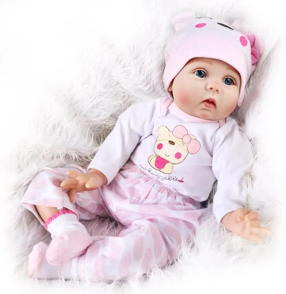 Reborn Baby Dolls Girl - Poupée nouveau-né réaliste à corps doux de 18 pouces qui semble réelle, meilleur jouet pour les enfants âgés de 3 ans et plus