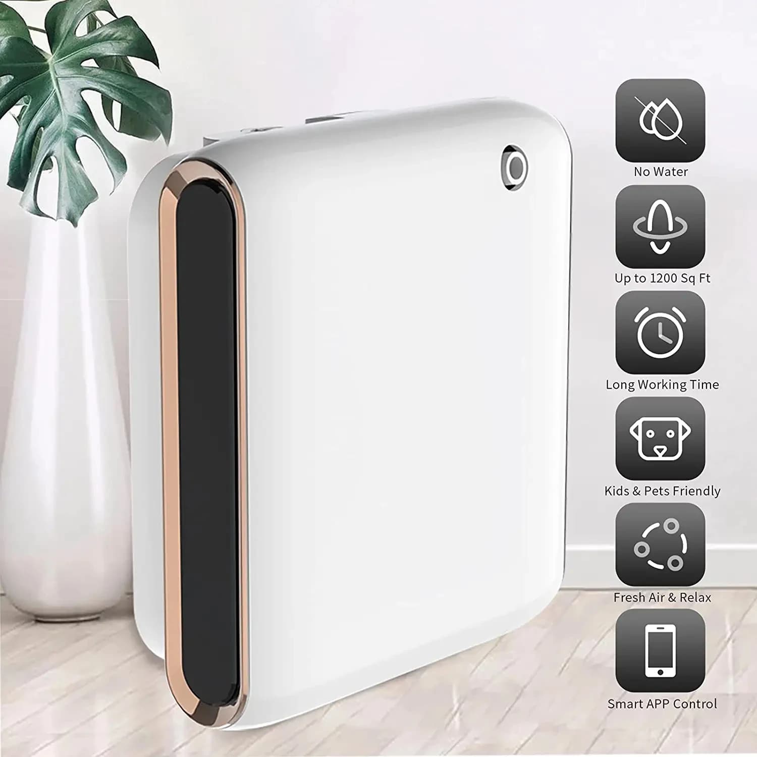 Diffuseur d'arômes électrique, distributeur d'odeurs de château essentiel, parfum d'ambiance, oasis aromatique, appareil de désodorisant Bluetooth pour la maison, 100ml