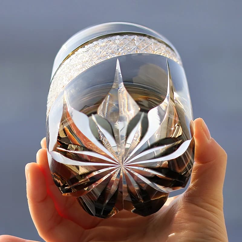 Edo Kiriko – verres à whisky à la mode, gris ambre, 360ml, avec boîte cadeau, nouveau Design, nouvel arrivage