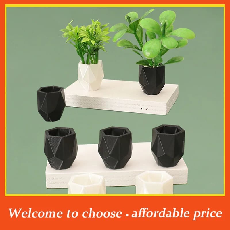 Accessoires de décoration de scène pour maison de poupée, jouet de simulation, modèle de mini pot de fleurs 1/12, jouet de décoration pour salon de maison de poupée