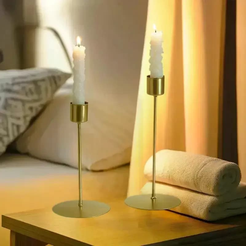 Bougeoirs de Bar de décorations de fête, Design métallique européen élégant pour les mariages et les espaces de vie