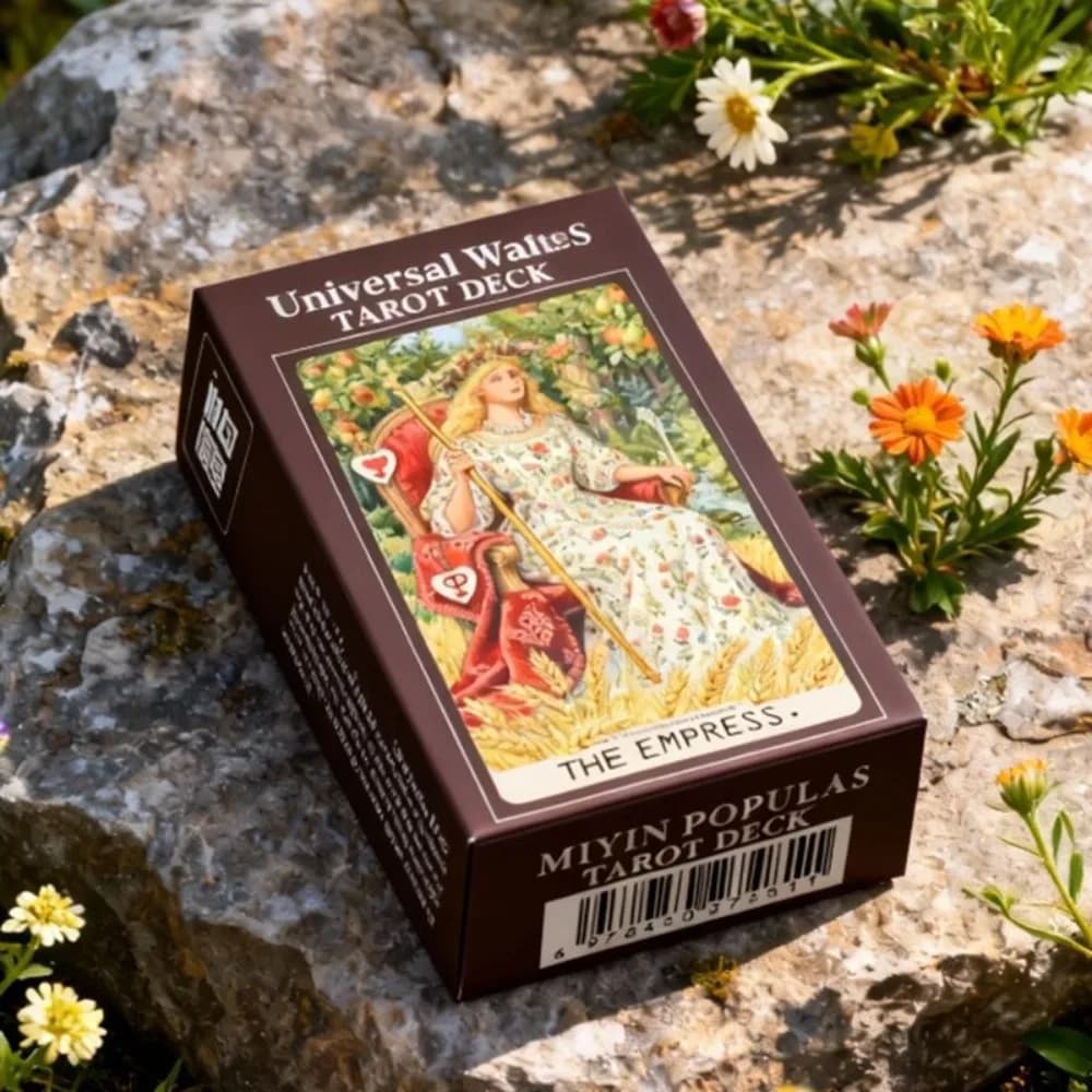 Tarot : Jeu de cartes d'illustration artistique exquise - 10,3*6 cm - 78 cartes de divination artistique - Coffret cadeau Tarot pour sorcières