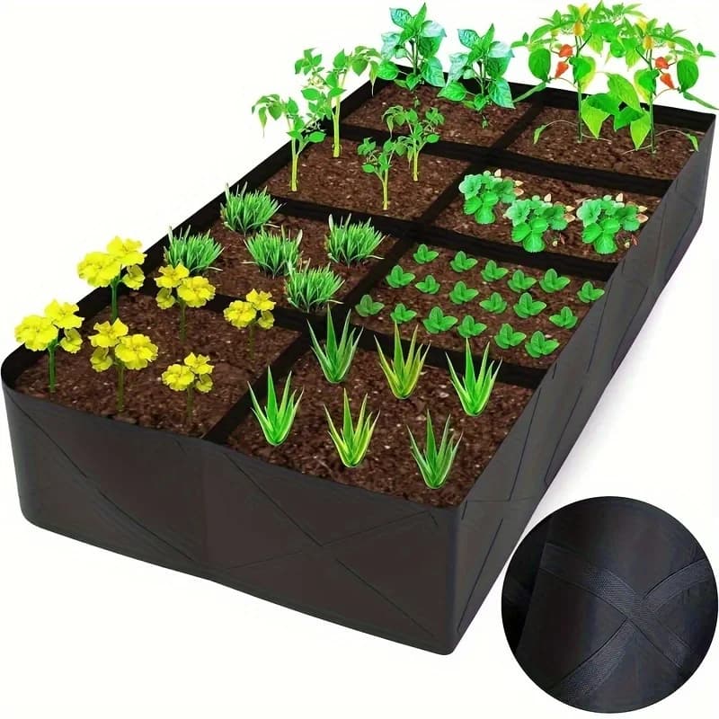 Ensemble de lit de jardin surélevé Extra Large à 8 grilles, boîte de plantation rectangulaire Durable, adapté à la culture de légumes et de fleurs