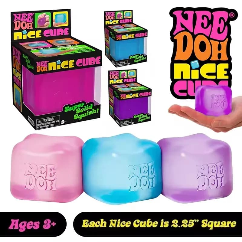 Nouveauté 2026 : Schylling Needoh Nice Cube, Jouets sensoriels, Blocs anti-stress, Puzzle anti-stress, Soulagement de la pression, Souvenir pour enfants
