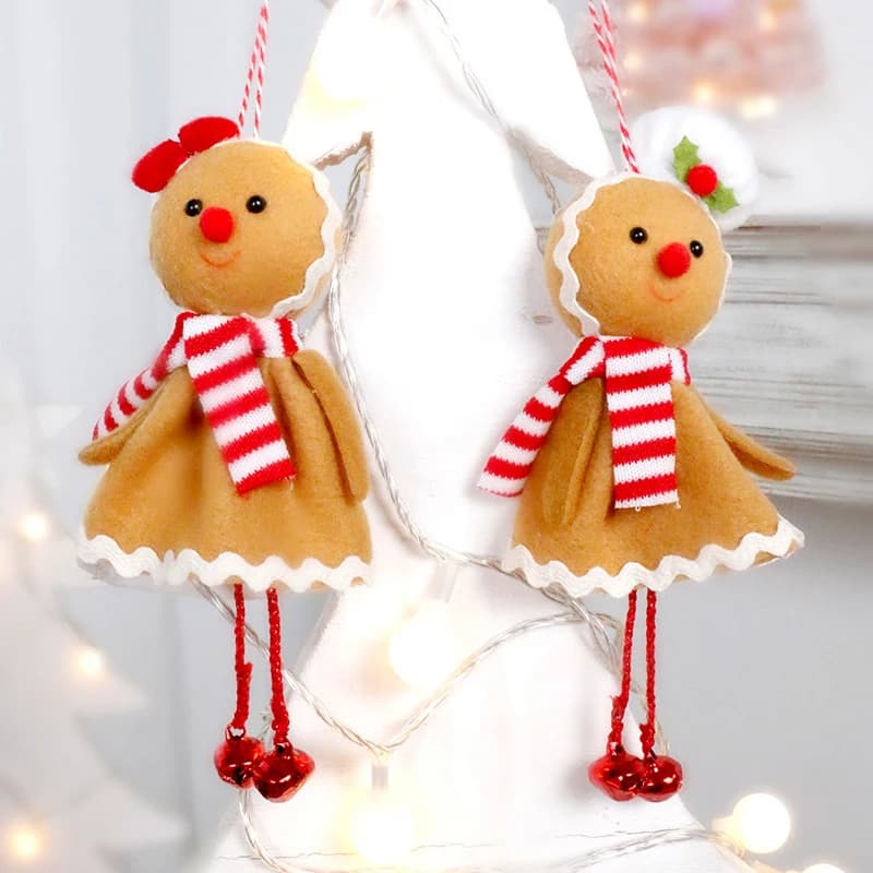 Ornement d'homme en pain d'épice pour arbre de noël, Figurine en pain d'épice, décorations suspendues pour arbre de noël