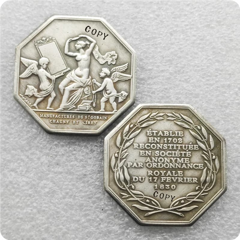 Pièces de monnaie commémoratives de style antique de France, cadeaux, décoration d'intérieur