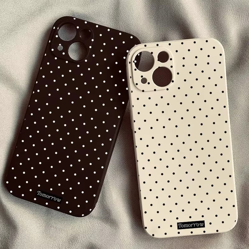 Coque de téléphone antichoc à petits pois pour iPhone 17 Air 16 e 15 14 13 12 11 Pro Max Plus Mini SE 2020 2022
