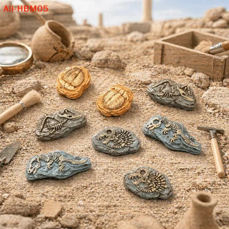(HB05) 3/4/8 pièces Modèle de mini-fossile réaliste pour micro-paysage