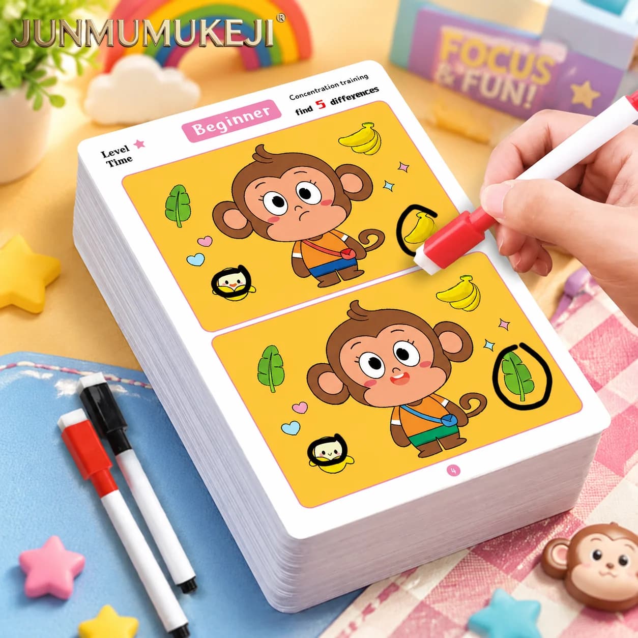 Livre d'activités éducatives pour enfants sur la concentration, développement cérébral, apprentissage précoce pour les enfants, cartes d'apprentissage ludiques