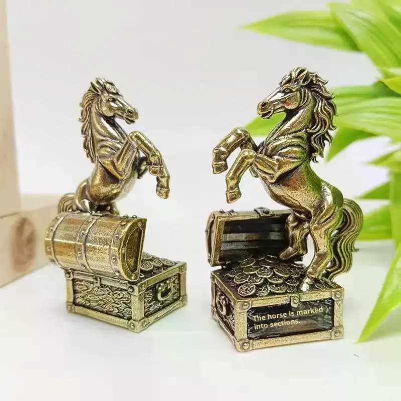 Statue de cheval du zodiaque, ornement, cadeaux, cheval en laiton Feng Shui, Figurine de cheval miniature, artisanat, accessoire de décoration pour la maison et le bureau