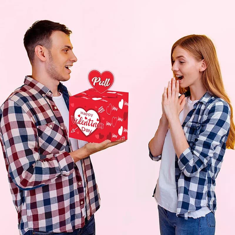 Tirelire pour la Saint-Valentin pour tirette d'argent Boîte