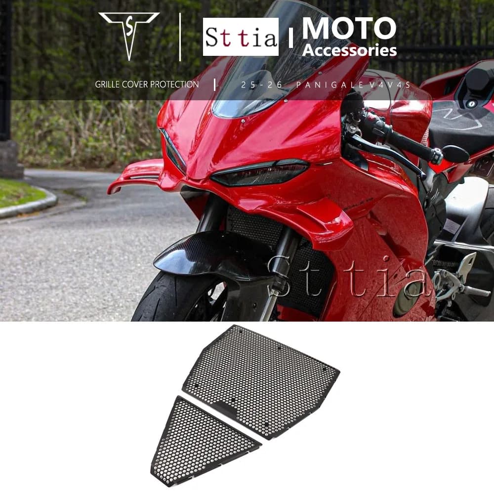 PANIGALE V4 V4S 2026 Nouvelle Protection de Radiateur en Aluminium CNC pour Moto Compatible avec Ducati Panigale V4 V4S 2025