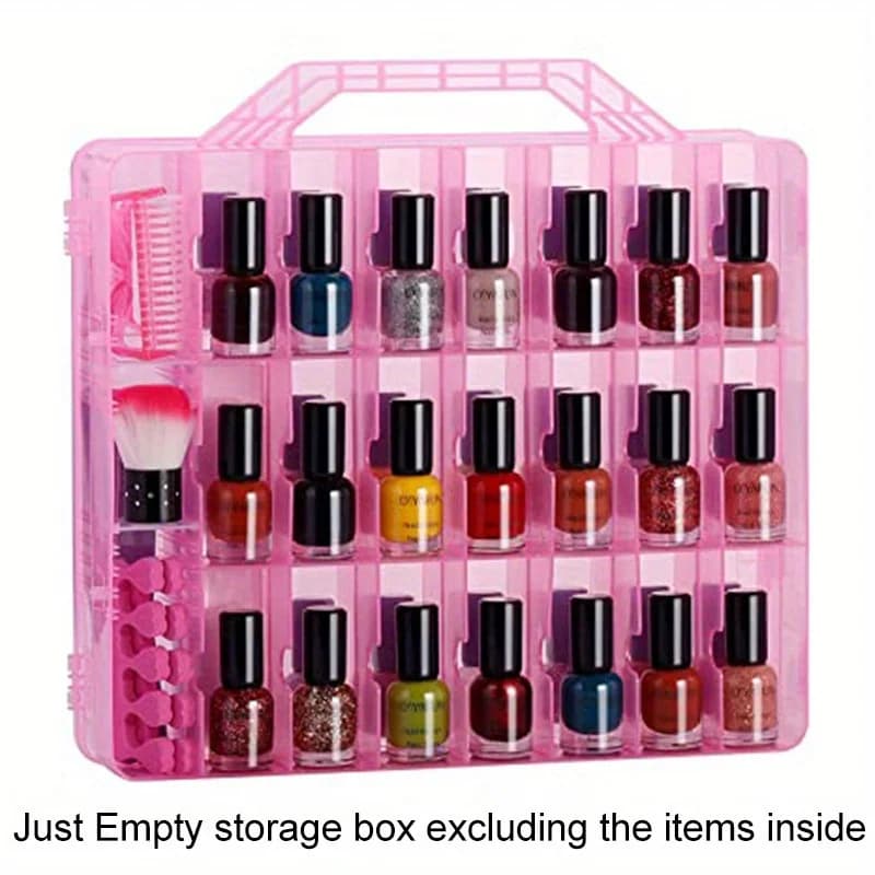 48 boîtes de rangement pour rouge à lèvres et vernis à ongles, boîte de rangement portable en plastique transparent pour cosmétiques