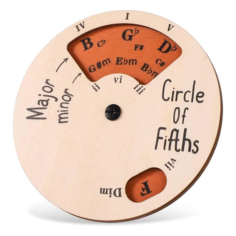 Outil de mélodie en bois, cercle rond de cinquième roue, outil d'accorde de mélodie, accessoires de transposition musicale pour musiciens débutants, compositeur