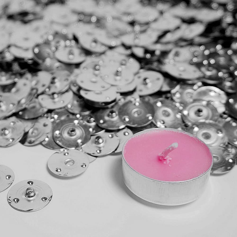 Ensemble d'onglets de bougies en métal, 500 pièces, Base de support, fournitures de fabrication de bougies faites à la main pour anniversaire
