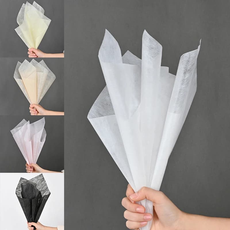 Papier d'emballage doux en coton laitier, papier de doublure pour fleuriste, bouquet floral, décoration de mariage, fournitures artisanales